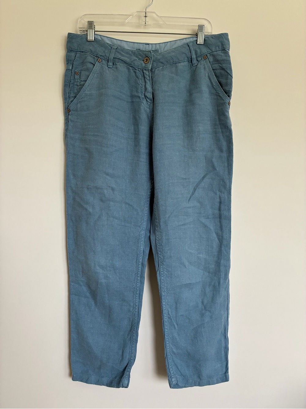 Poetry Blue Straight leg linen jeans size 8